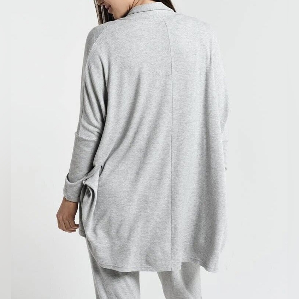 CUPCAKES AND CASHMERE Brentmoore open cardigan sweater in Heather grey - Picture 3 of 9